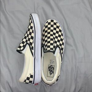 Checkerboard Slip On Vans